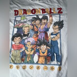 Dragon Ball Z Graphic Tee — White Short Sleeve Shirt vintage Y2K